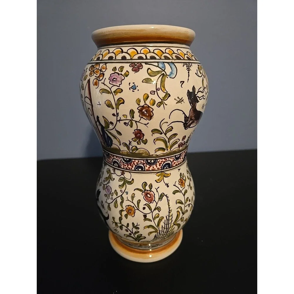 Vintage Ceramica Conimbriga Portugal Birds Flowers Rabit ‎ 8